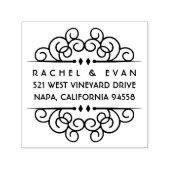 Deco Flourish Return Address Stempel (Design)