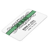 Deco Flourish Save the Date Magnet, Green Magneet (Linkerzijde)