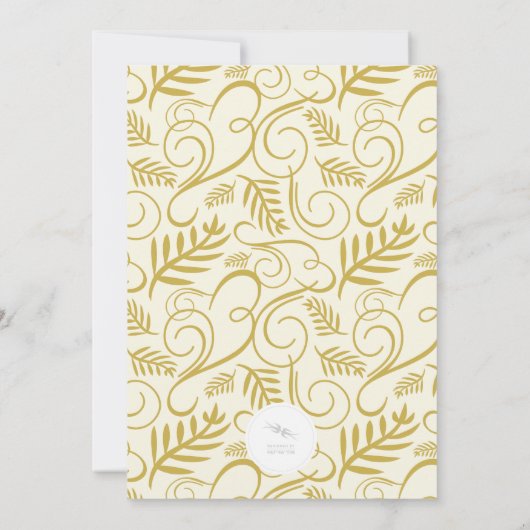 Deco Foliage Classic Holiday Party nodigt uit Kaart (Achterkant)