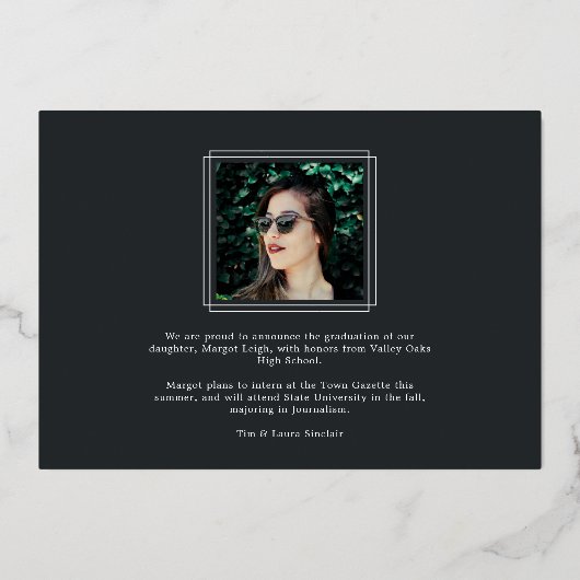 Deco Folie overlay | Aankondiging foto-Afstuderen (Achterkant)