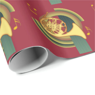 Deco French Horn Cadeaupapier