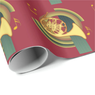 Deco French Horn Cadeaupapier