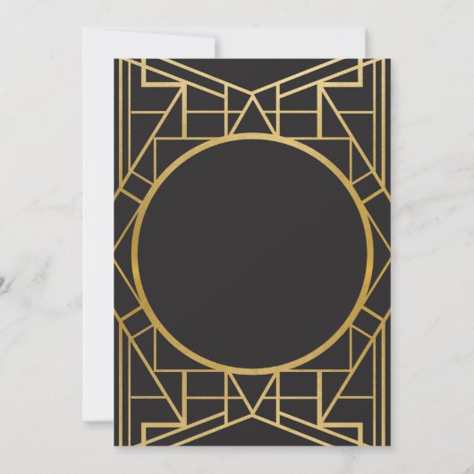 Deco Gatsby Housewarming Party (Kunst Deco Gatsby) Kaart (Achterkant)