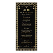 deco Gatsby Wedding Menu Art Deco 1920 (Voorkant)
