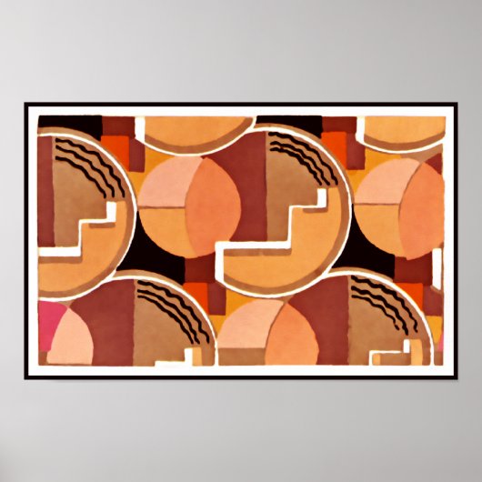 Déco géométrique en oranges (Devant)