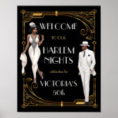 Déco Harlem Nights Flapper et Gentleman Welcome (Devant)