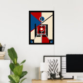 Déco industrielle rétro Art géométrique (Bureau à domicile)