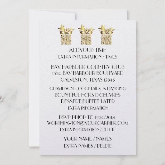 Déco Invitation de Noël (Dos)