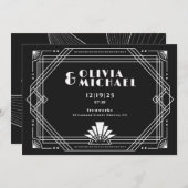 Déco Invitation noire et blanche (Devant / Derrière)