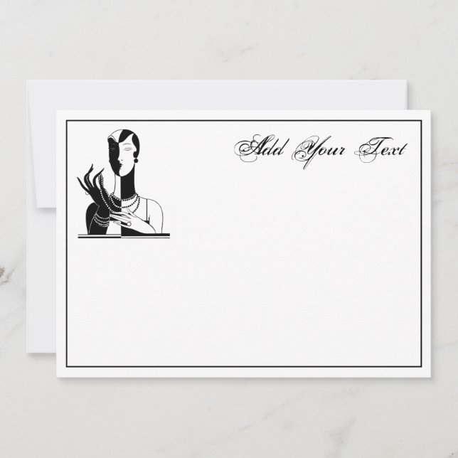  deco-juffrouw met parells Black Transp (Voorkant)