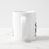  deco-juffrouw met parells Black Transp Jumbo Mok (Achterkant)