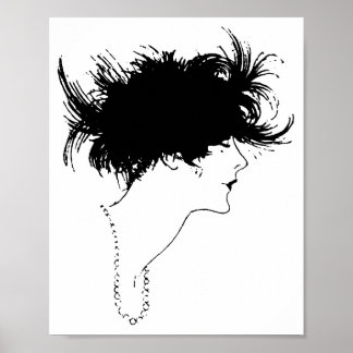 Deco Lady Canvas Art Print