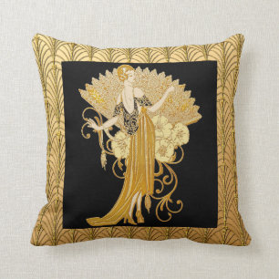 Deco Lady met de Fan Kussen