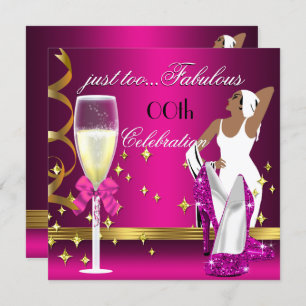 Deco Lady Pink Gold te verbluffend Birthday Kaart