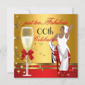 Deco Lady Red Gold te verbluffend feest Kaart (Voorkant)