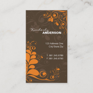 Deco Leaves Natuur Rustige Art-kaart Visitekaartje