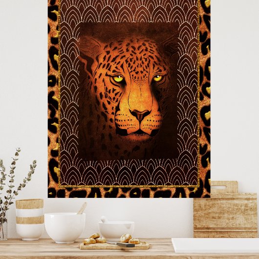 Deco Leopard Poster (Keuken)