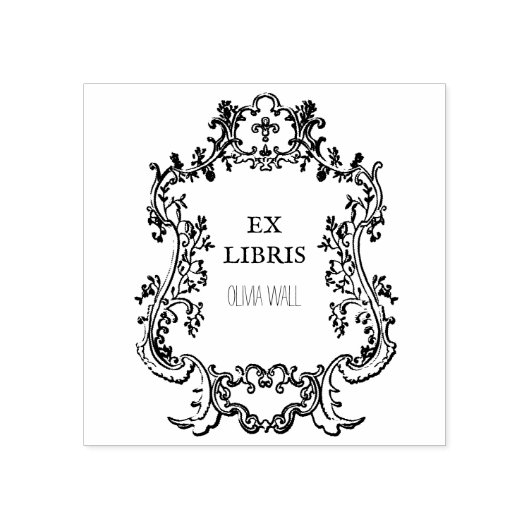  Deco Lijst Bookplate Ex Libris Bookish Rubberstempel (Afrduk)