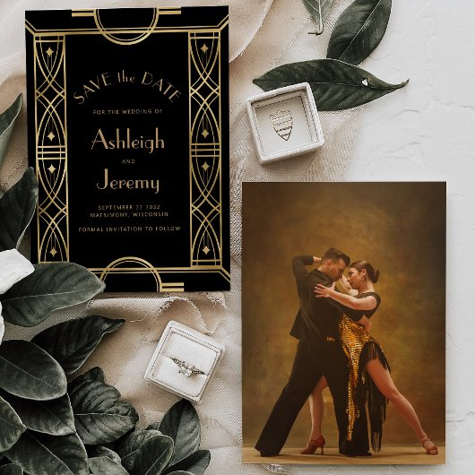 Deco Lijst Zwart Goud Fotobruiloft Save The Date