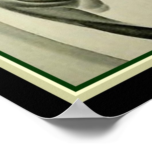 Déco Lithographie de chat vers 1931 par le major F (Coin)