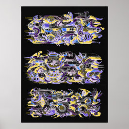 deco' machine-inktkunst poster