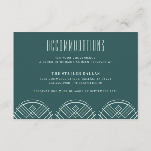 Déco Mariage de St Jacques Carte d'Hébergement - V (Devant)