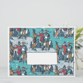 Deco Medieval Carolers uit 1920 (Staand voorkant)