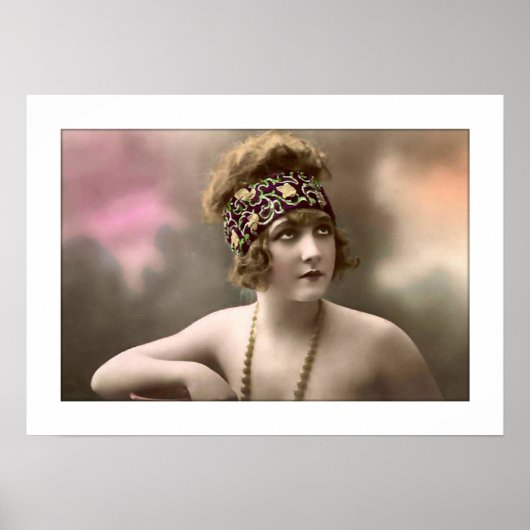 deco - meisje met hoofddoekjes poster (Voorkant)