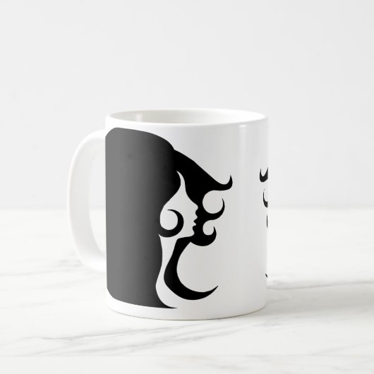 Déco Mod femme café Mug (Devant gauche)