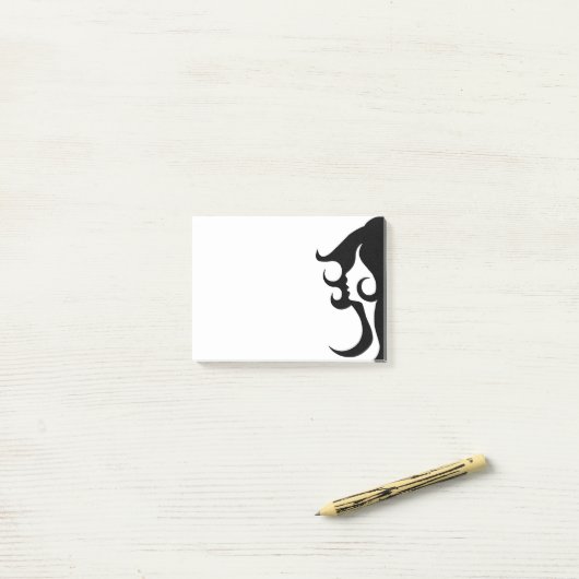 Deco Mod Woman Post-it® Notes (Op bureau)