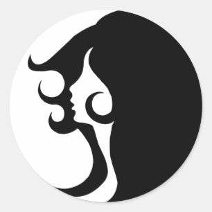 Deco Mod Woman Ronde Sticker