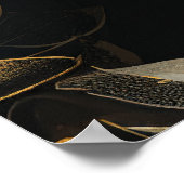 Déco Modèle Floral Or & Gris (Coin)