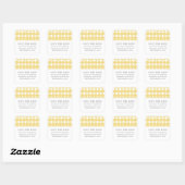 Déco moderne jaune Enregistrer les stickers Date (Feuille)