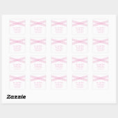 Déco moderne rose Enregistrer Stickers Date (Feuille)