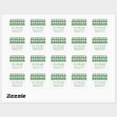 Déco moderne verte Enregistrer les stickers Date (Feuille)