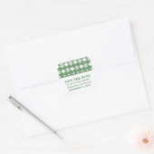 Déco moderne verte Enregistrer les stickers Date (Enveloppe)