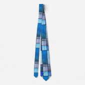 Déco Motif bleu Grunge Cravate en verre (Dos)