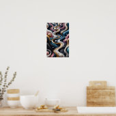Déco murale abstraite 3D Flux infini  (Cuisine)