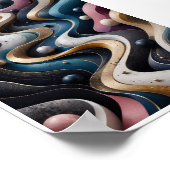 Déco murale abstraite Flux 3D infini (Coin)