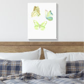 Déco murale de 3 papillons - Toile emballée (Insitu(Chambre))