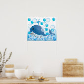 Déco murale de la nurserie baleine bleue (Cuisine)