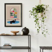 Déco murale de maison confortable chat noir Mignon
