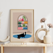 Déco murale de maison confortable chat noir Mignon