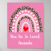 Déco murale de nursery à motif léopard arc-en-ciel (Devant)