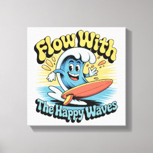 Déco murale Flow With The Happy Waves