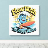 Déco murale Flow With The Happy Waves (Insitu (Plancher de Bois))