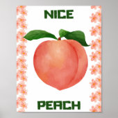 Déco murale fruit drôle esthétique pêche (Devant)