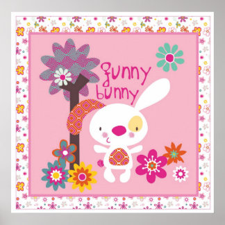 déco murale lapin drôle
