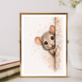 Déco murale Souris Curieuse Mignon Impression Mini