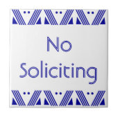 Deco No Soliciting Tile Tegeltje (Voorkant)